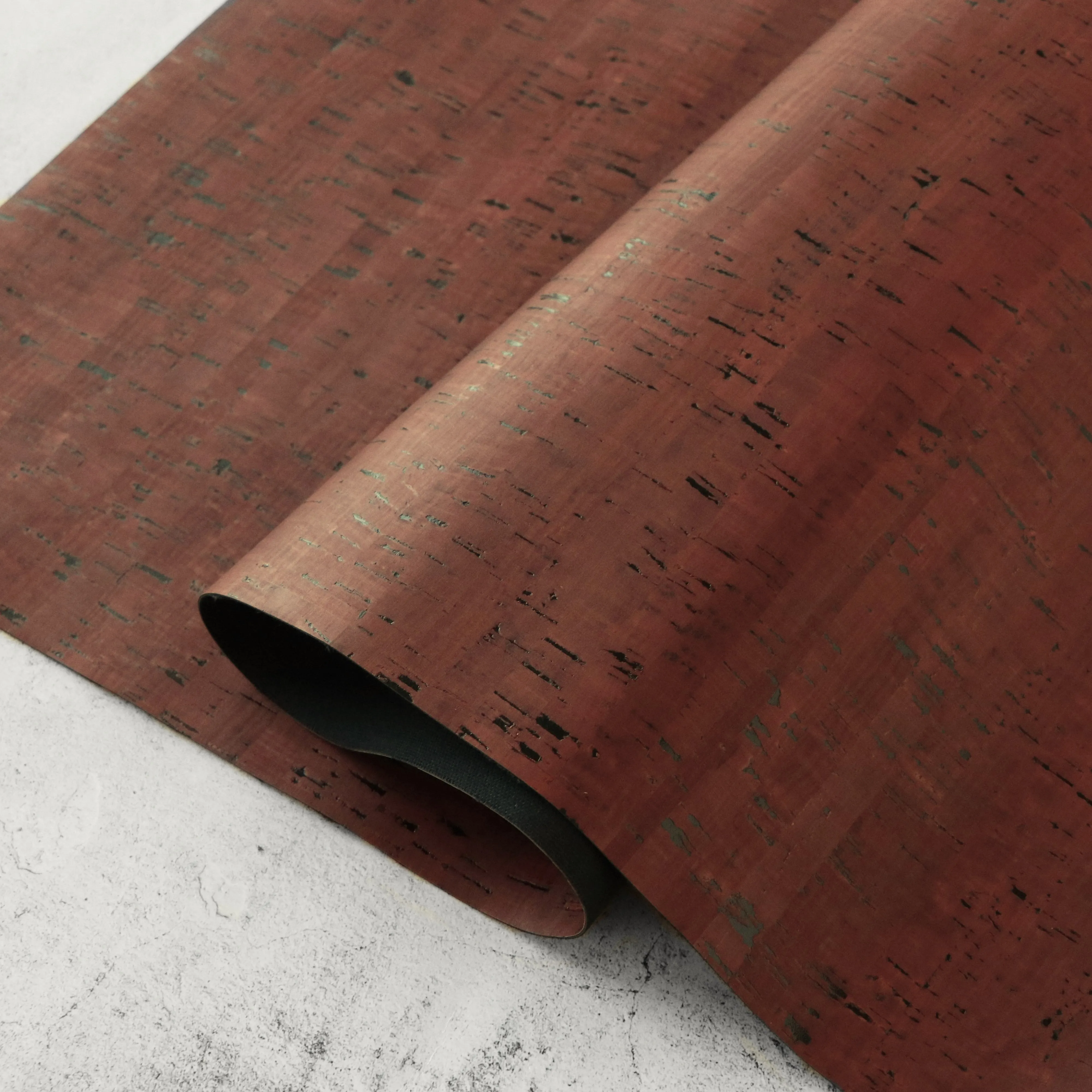 Rustic Garnet Cork Fabric