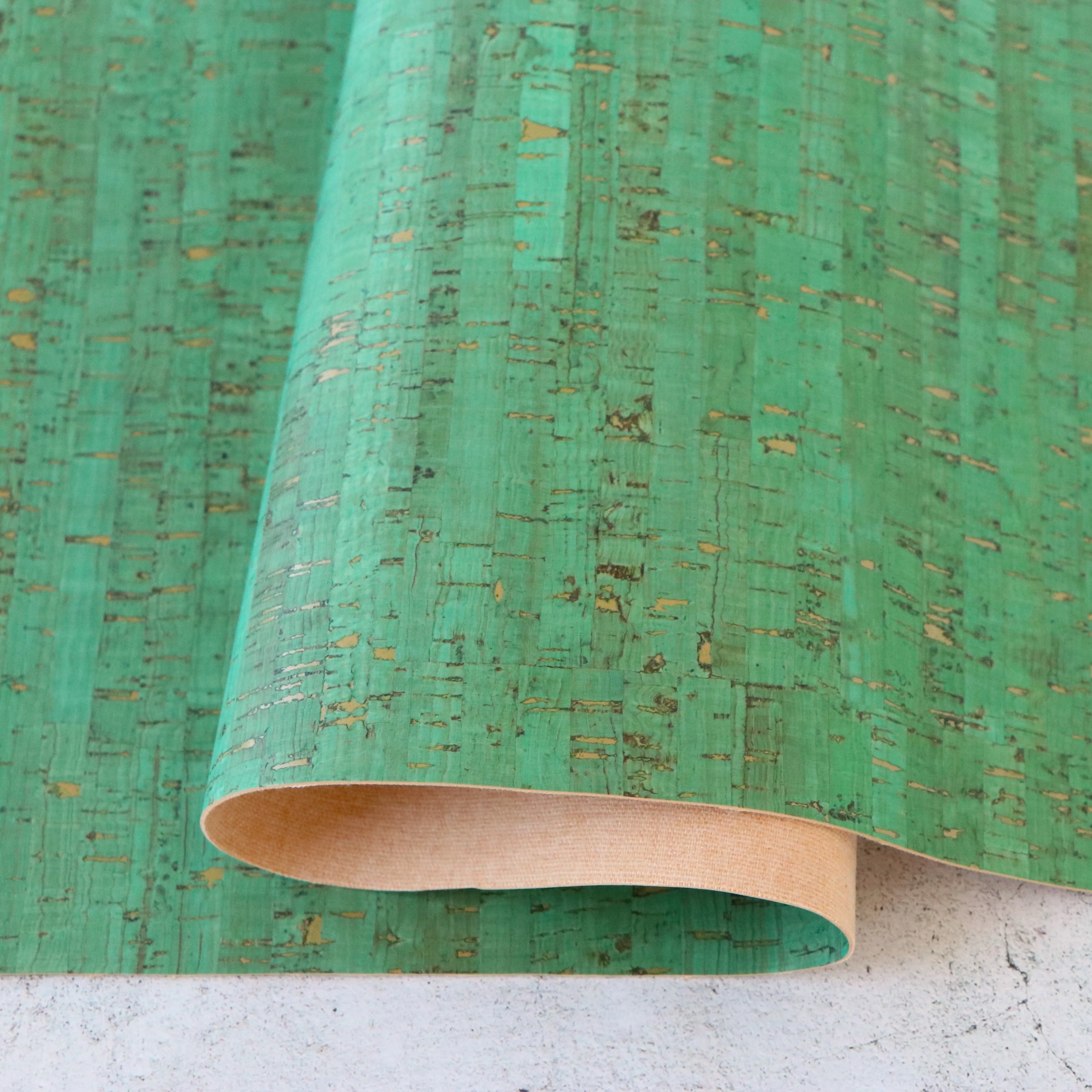 Rustic Jade Cork Fabric 12in Cuts