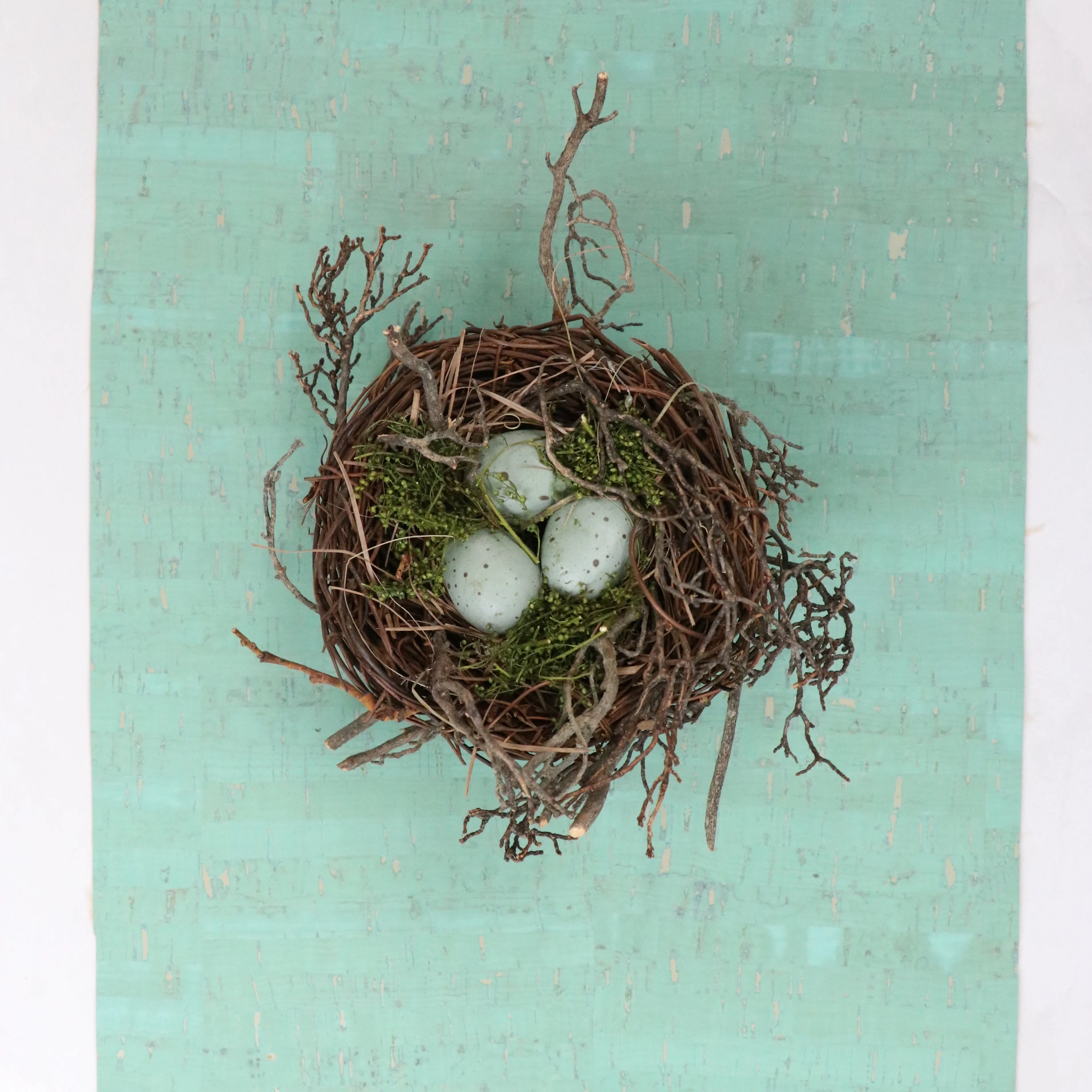 Rustic Robin Egg Cork Fabric