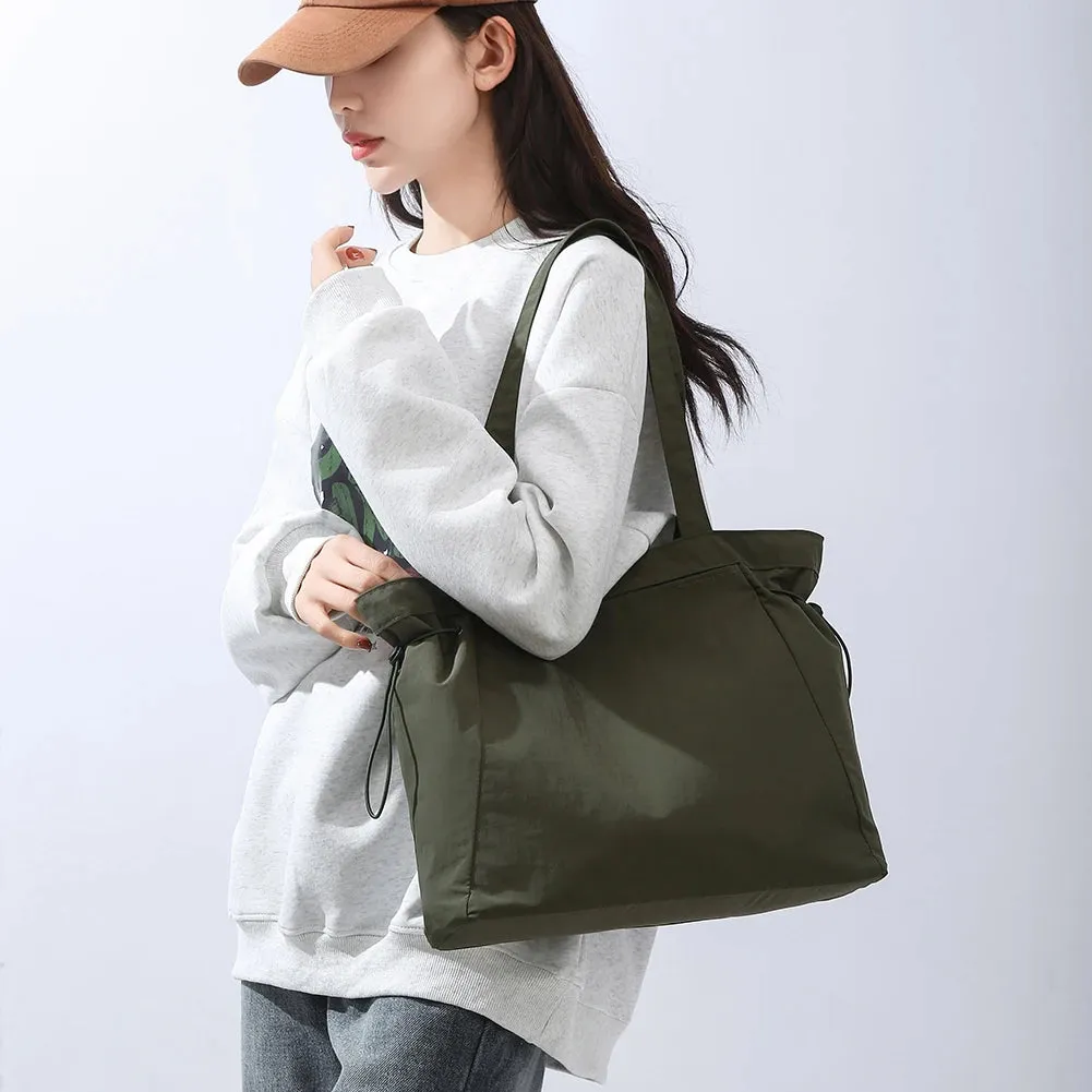 Sohiwoo Famous Luxury Brand Bag Women's Drawstring Cotton Underarm Bag Designer Handbags Fashion Side Cinch Tote Bag Large Shoulder Bags