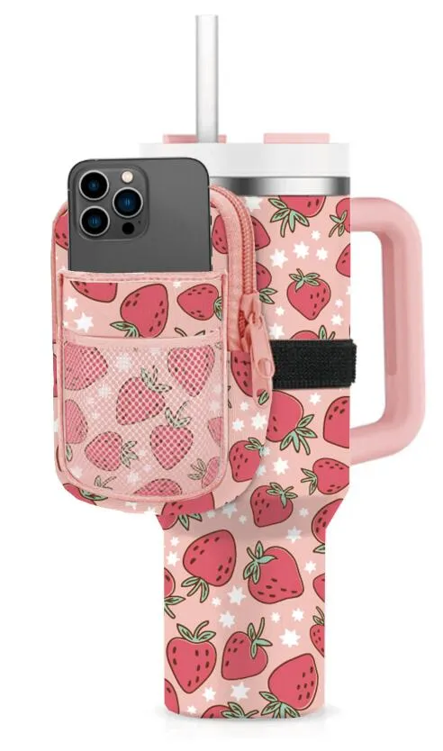 Strawberries Printed Wholesale Tumbler Zipper Bag