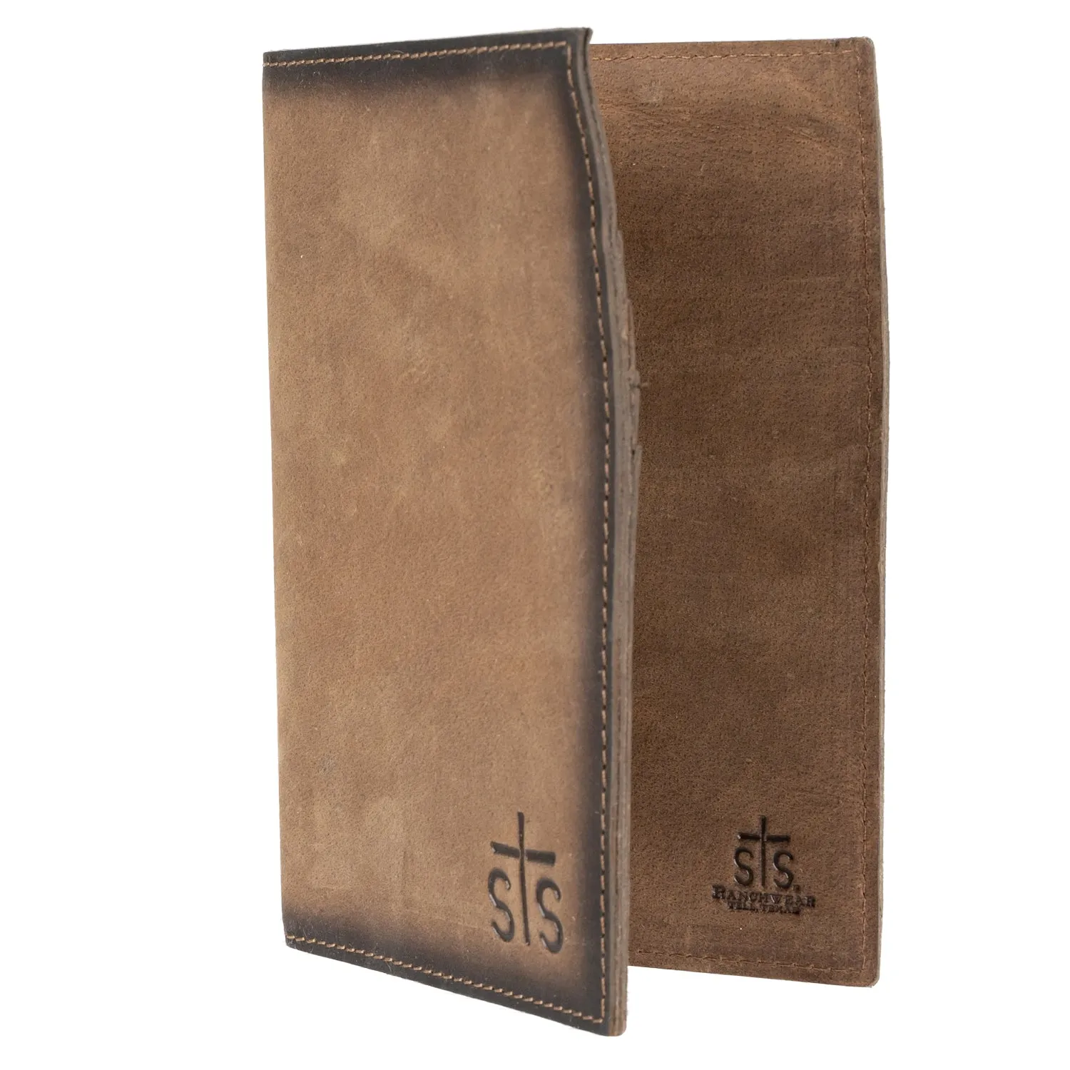 STS Ranchwear Mens Foreman Veg-Tan Leather Passport Case