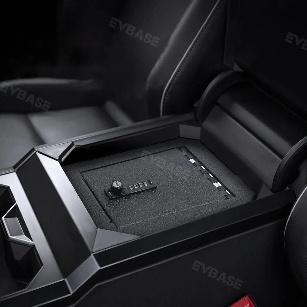 Tesla Cybertruck Center Console Safe Lockbox Storage Box Anti-Theft Safe Vault Armrest Organizer