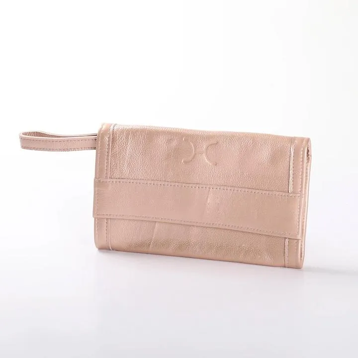 Thandana Metallic Leather Travel Wallet