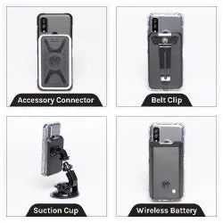 Vibes Modular Kyocera Accessories Bundle: Roxon Universal Connector, Suction Cup Mount, Beltclip, Wireless battery, and Suction cup mount