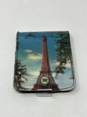 Vintage 3D Eiffel Tower Mixed Media Wallet