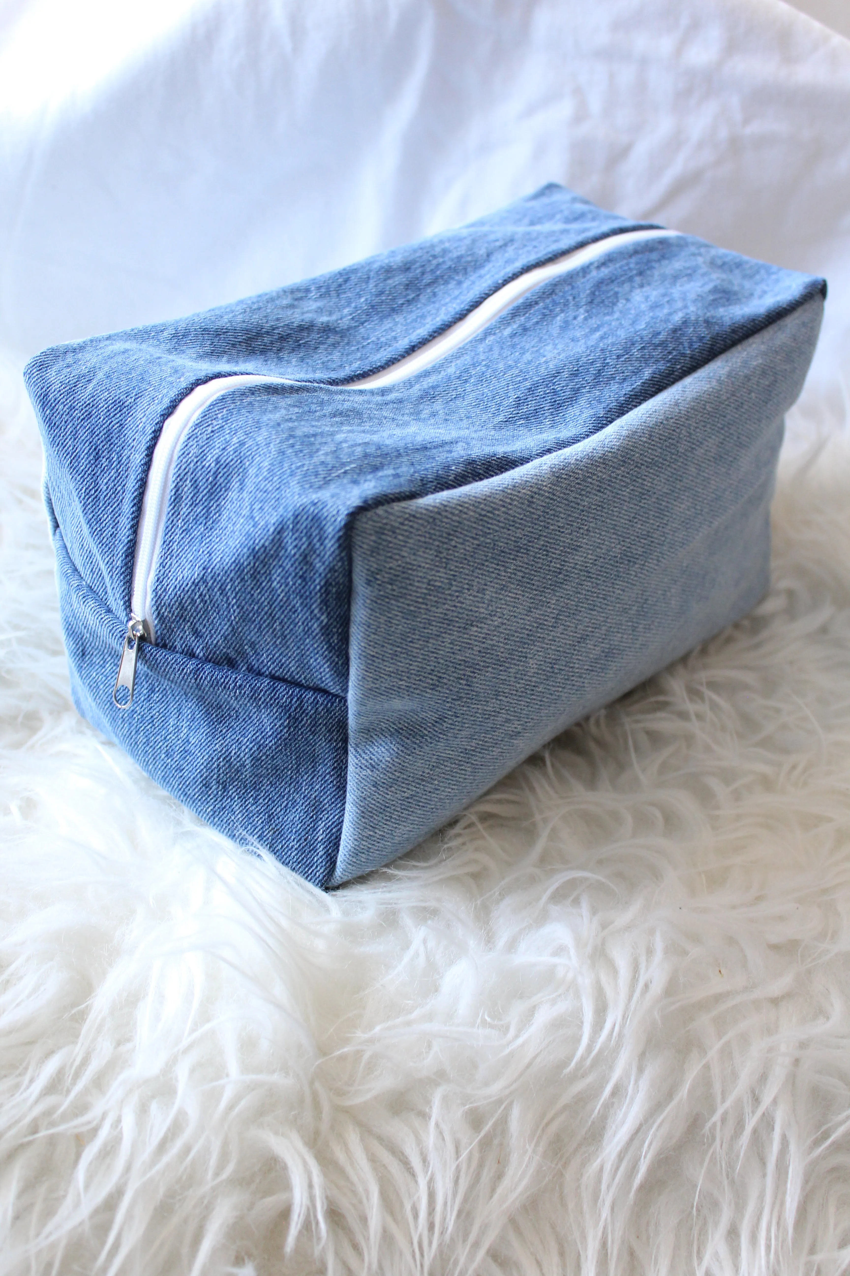 Vintage Denim Travel Case