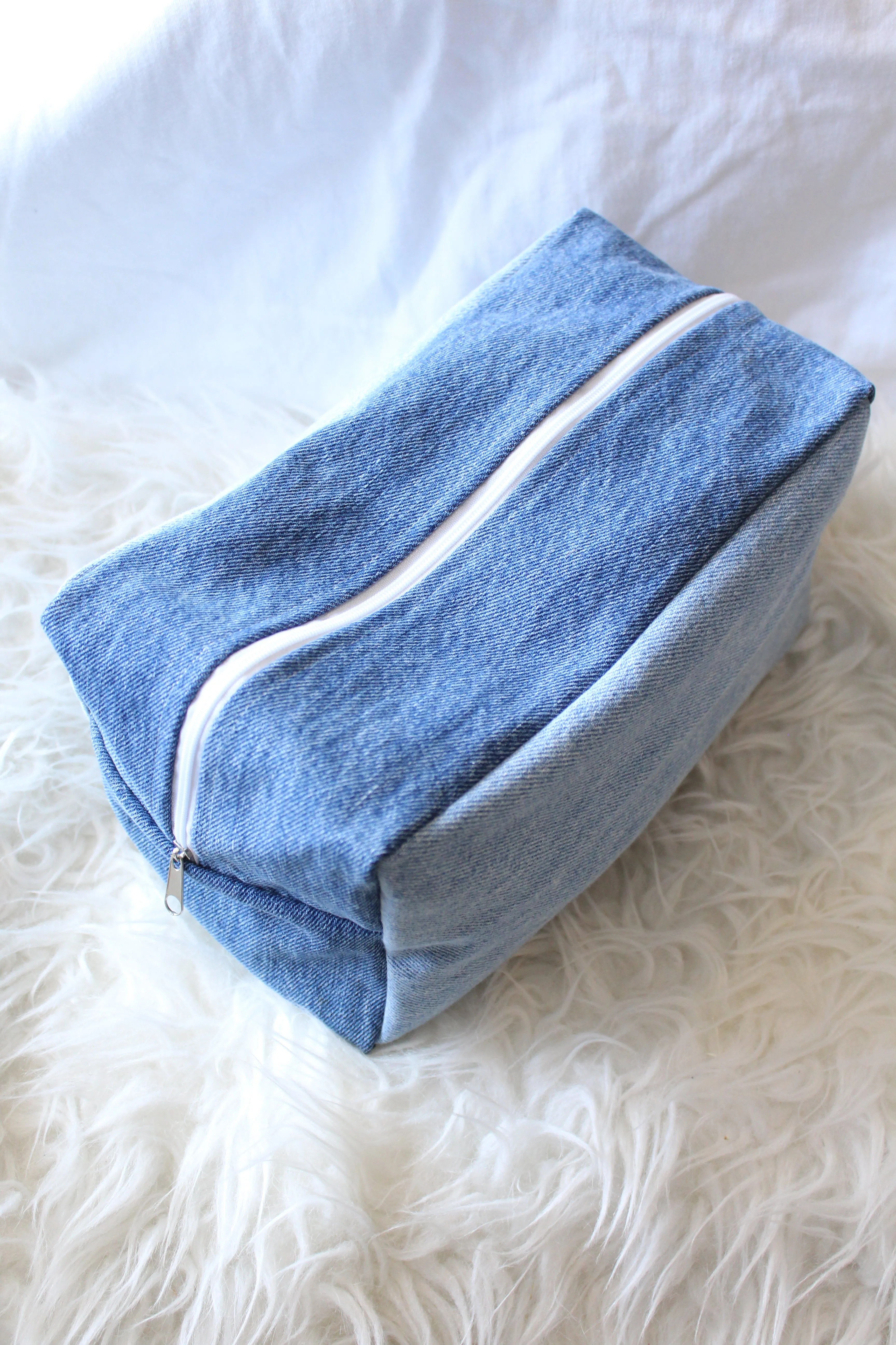 Vintage Denim Travel Case