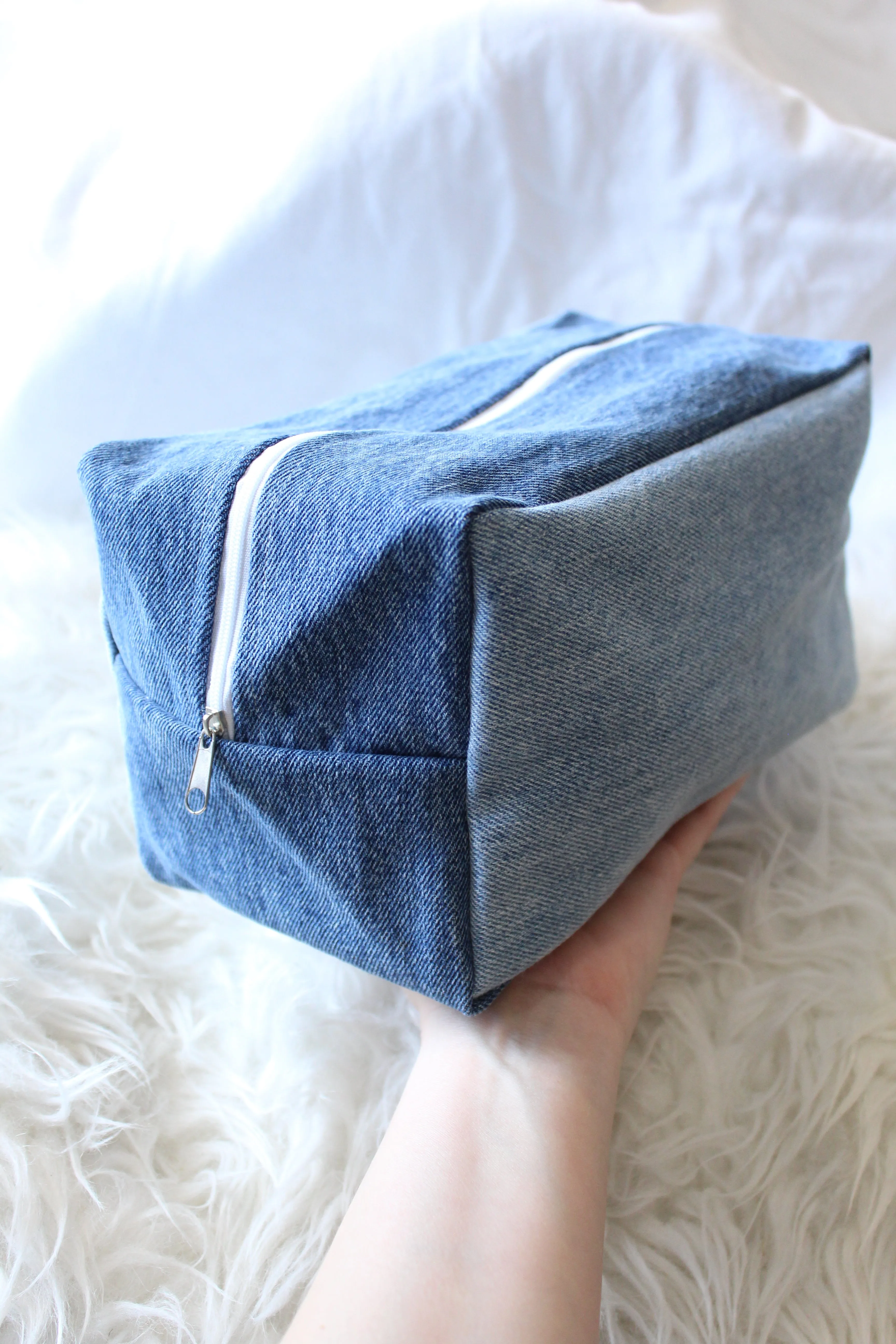 Vintage Denim Travel Case