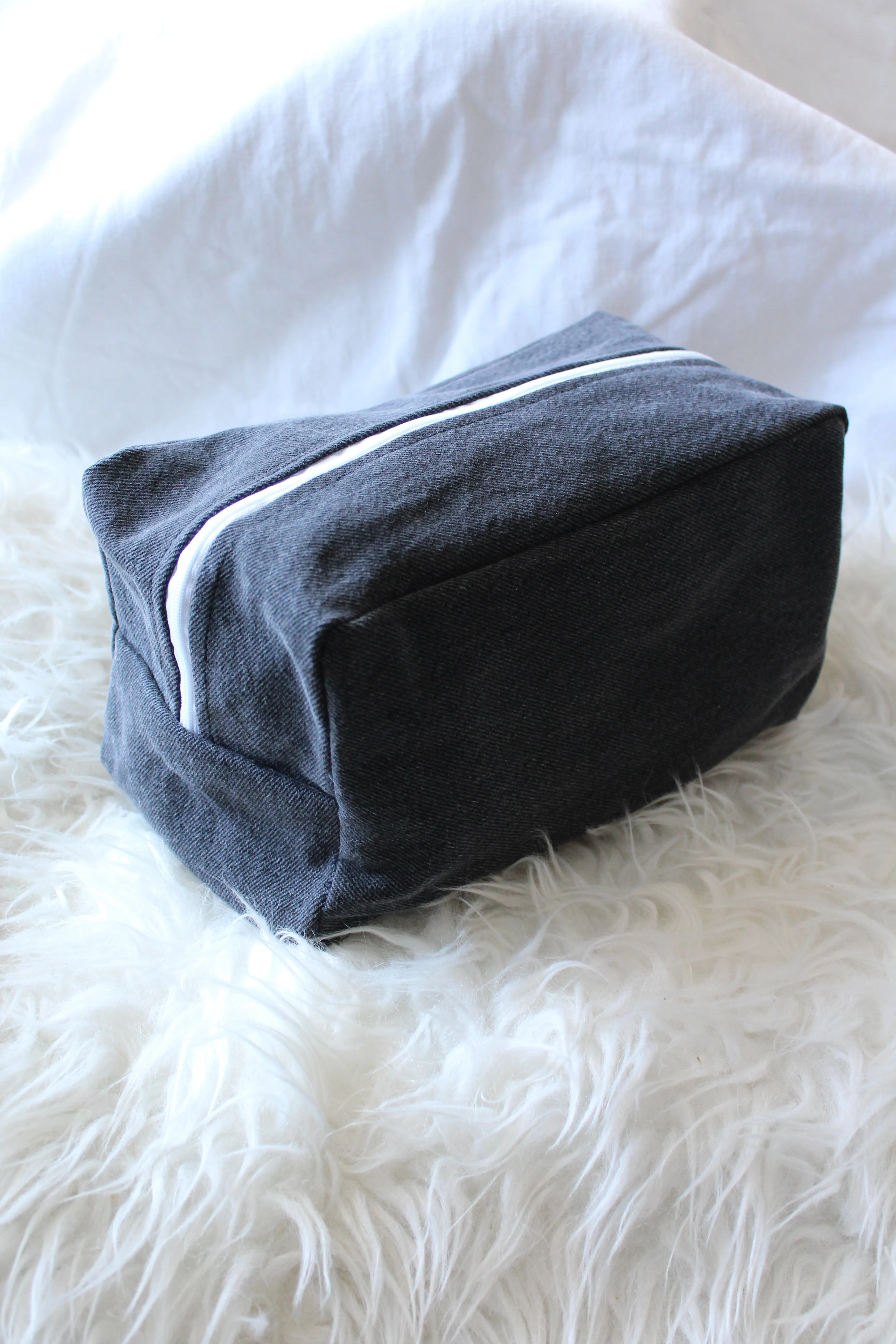 Vintage Denim Travel Case