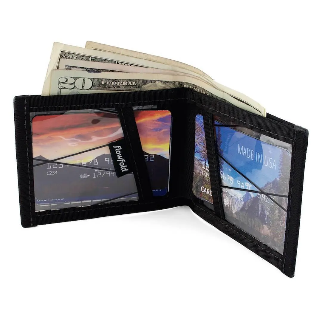 Wallet - RFID Blocking Vanguard Bifold (Black or Grey) by Flowfold