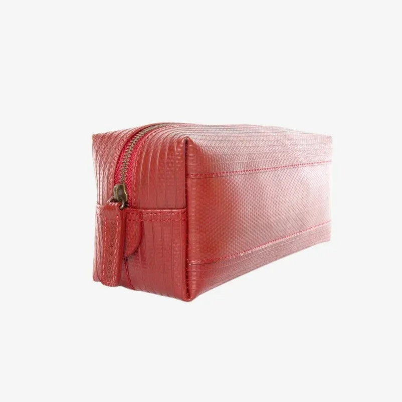 Washbag Medium - Red Made Of Firehose/Parachute silk