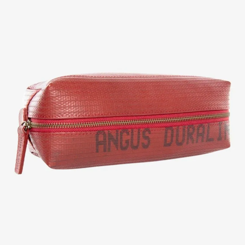 Washbag Medium - Red Made Of Firehose/Parachute silk