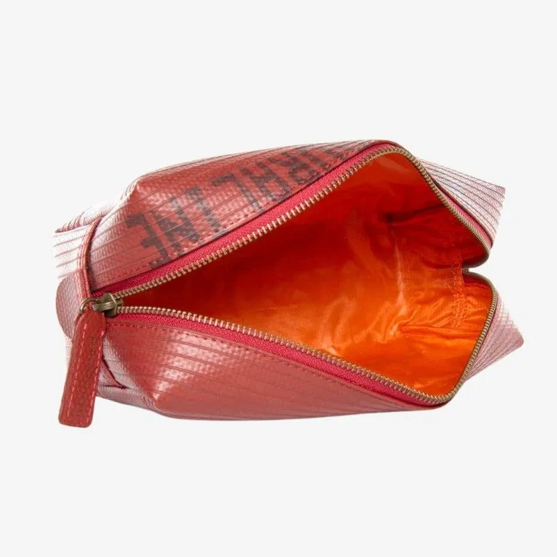 Washbag Medium - Red Made Of Firehose/Parachute silk