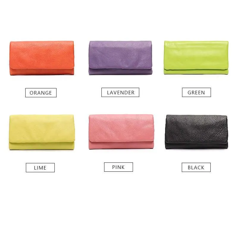 Women's Genuine Leather Long Wallet For Women