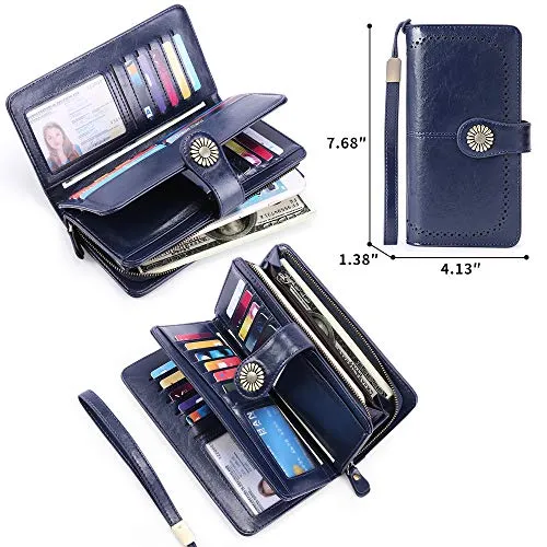 Women's Wallets, Large Capacity with RFID Protection