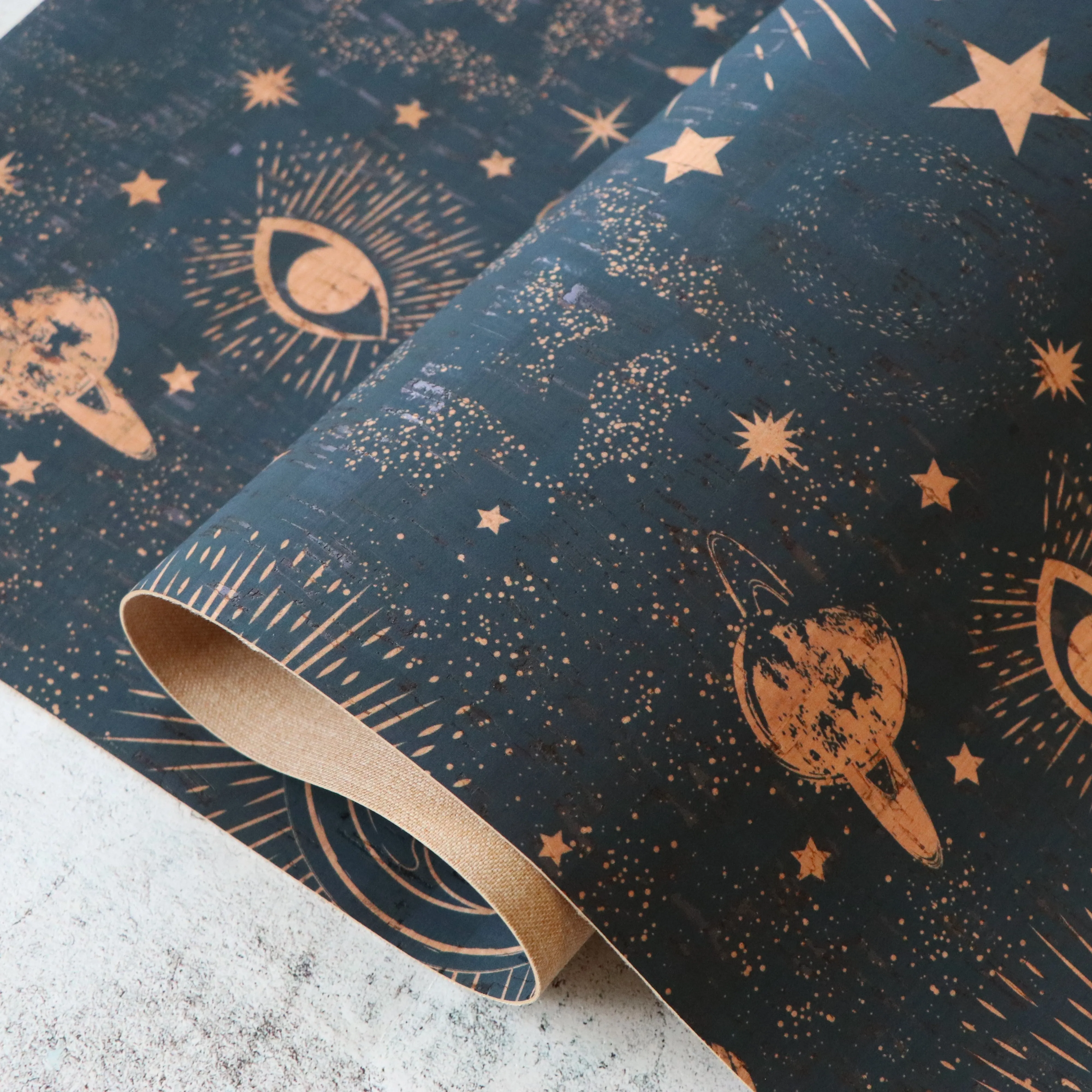 Zodiac Galaxy Cork Fabric